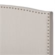 Baxton Studio Morgan King Size Beige Upholstered Panel Bed