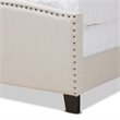 Baxton Studio Morgan King Size Beige Upholstered Panel Bed