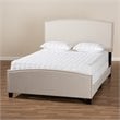 Baxton Studio Morgan King Size Beige Upholstered Panel Bed