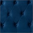 Baxton Studio Valere Navy Blue Velvet Gold Button Tufted Storage Ottoman