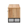Baxton Studio Reid Industrial Wood Metal 2-Drawer TV Stand in Black and Oak