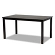 Baxton Studio Caron Grey Upholstered Espresso Wood 7-Piece Dining Set