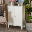 Baxton Studio Thelma White Finished 2-door Wood Multipurpose Storage Cabinet
