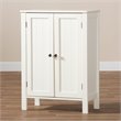 Baxton Studio Thelma White Finished 2-door Wood Multipurpose Storage Cabinet