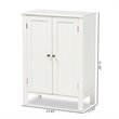 Baxton Studio Thelma White Finished 2-door Wood Multipurpose Storage Cabinet