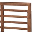 Baxton Studio Rina Full Size Dark Gray Upholstered Ash Walnut Wood Platform Bed