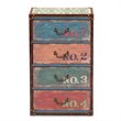 Baxton Studio Amandine Multicolor Finished Wood 4-Drawer Accent Storage Chest