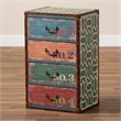Baxton Studio Amandine Multicolor Finished Wood 4-Drawer Accent Storage Chest