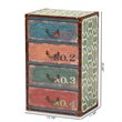 Baxton Studio Amandine Multicolor Finished Wood 4-Drawer Accent Storage Chest