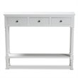 Baxton Studio Calvin White Finished Wood 3-Drawer Entryway Console Table