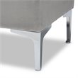 Baxton Studio Mabel Grey Velvet Silver Finished Storage Ottoman