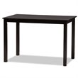 Baxton Studio Jackson Gray Upholstered Espresso Finished Wood 5-Piece Dining Set
