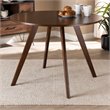 Baxton Studio Alana Walnut Finished Round Wood Dining Table