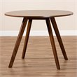 Baxton Studio Alana Walnut Finished Round Wood Dining Table