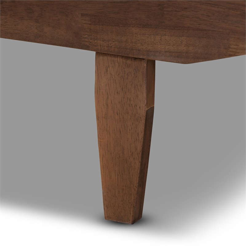 Baxton Studio Hiro Walnut Finished Wood Expandable Twin to King Size Bed Frame