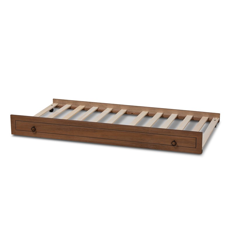 Baxton Studio Alya Walnut Brown Finished Wood Twin Size Trundle