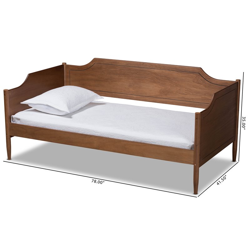 Baxton Studio Alya Walnut Brown Finished Wood Twin Size Daybed
