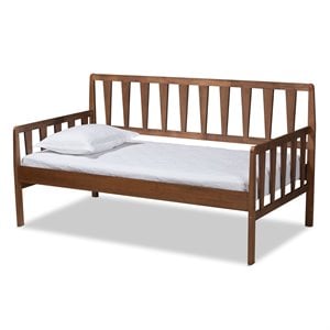 Baxton Studio Midori Walnut Brown Finished Wood Twin Size Daybed