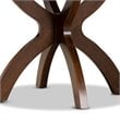 Baxton Studio Tilde Walnut Finished 35-Inch-Wide Round Wood Dining Table
