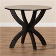 Baxton Studio Tilde Dark Brown Finished 35-Inch-Wide Round Wood Dining Table