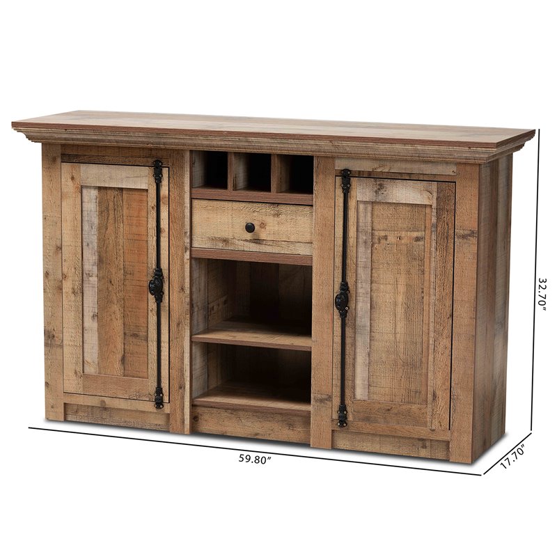 Baxton Studio Albert Finished Wood 2-Door Dining Room Sideboard Buffet