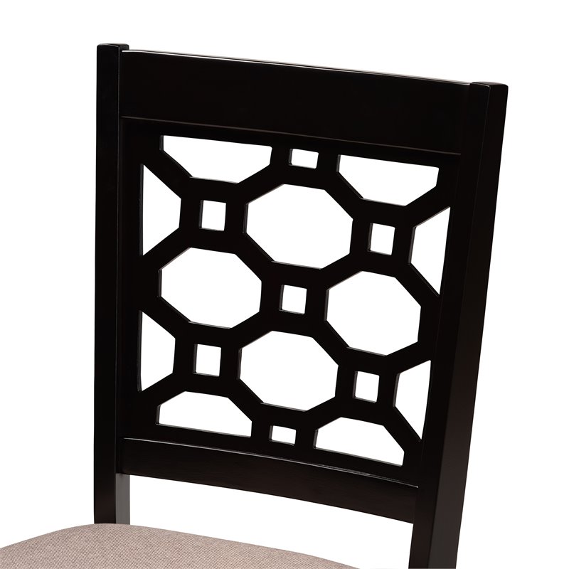Baxton StudioSand Upholstered and Brown Finished Wood 6-Piece Dining Set