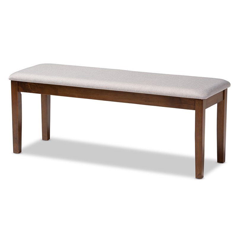 Baxton Studio Grey Upholstered and Brown Finished Wood 6-Piece Dining Set