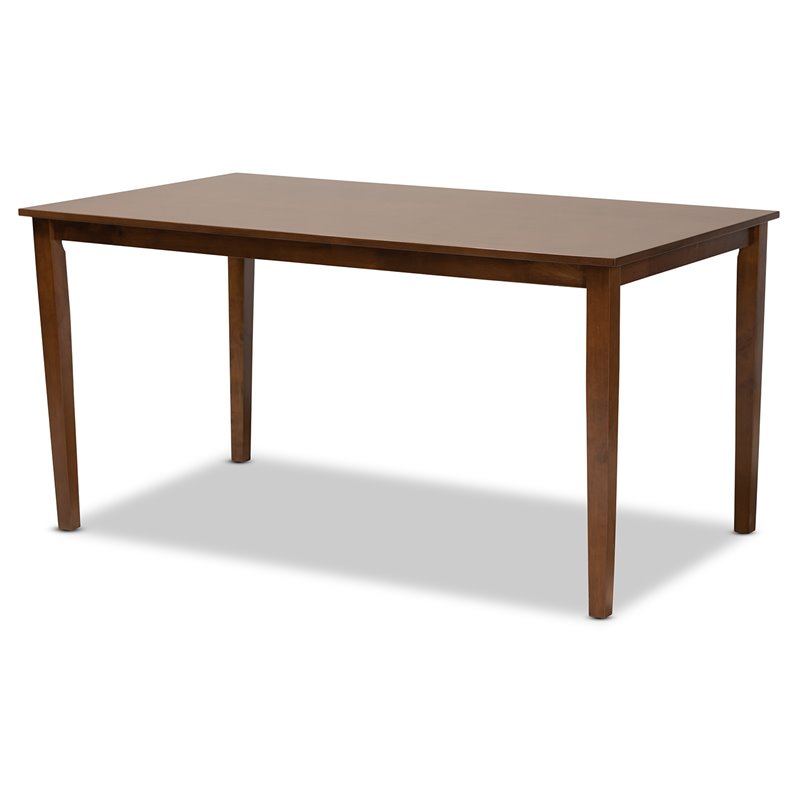 Baxton Studio Grey Upholstered and Brown Finished Wood 6-Piece Dining Set