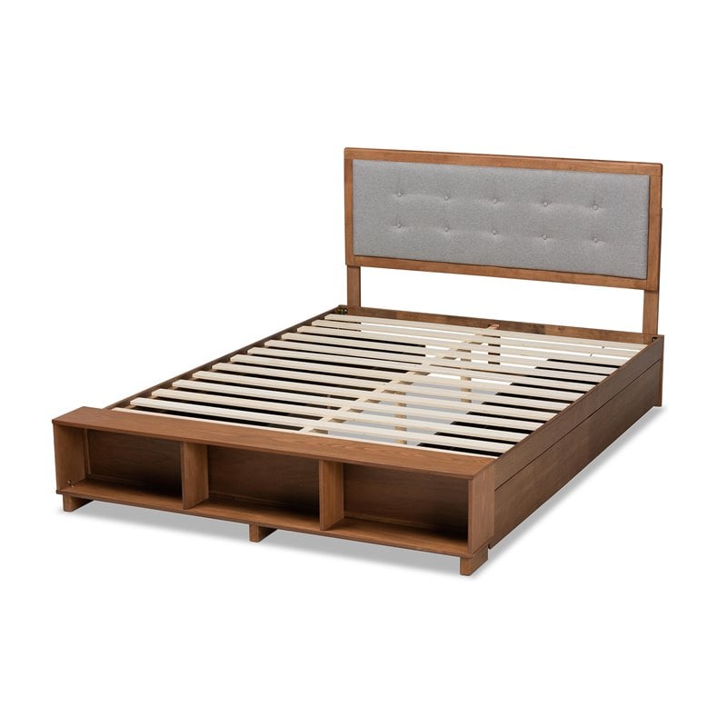 Baxton Studio Brown Finished Wood 4-Drawer King Size Platform Storage Bed