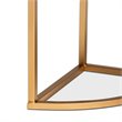 Baxton Studio Brush Gold Finish 1-Drawer Console Table with Faux Marble Tabletop