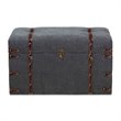 Baxton Studio Transitional Grey Fabric Upholstered Storage Trunk Ottoman