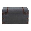 Baxton Studio Transitional Grey Fabric Upholstered Storage Trunk Ottoman