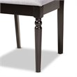 Baxton Studio Renaud Grey and Dark Brown Finished Wood 7-Piece Dining Set