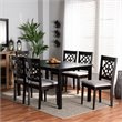 Baxton Studio Renaud Grey and Dark Brown Finished Wood 7-Piece Dining Set