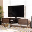 Baxton Studio Landen Walnut Brown and Gold Finished Wood TV Stand