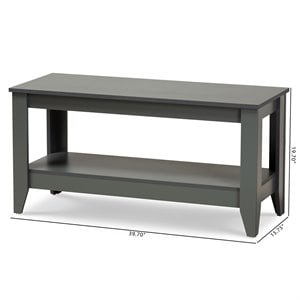 Baxton Studio Elada Modern and Contemporary Grey Finished Wood Coffee Table