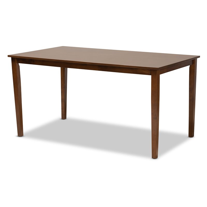 Baxton Studio Minette Grey and Walnut Brown Finished Wood 6-Piece Dining Set