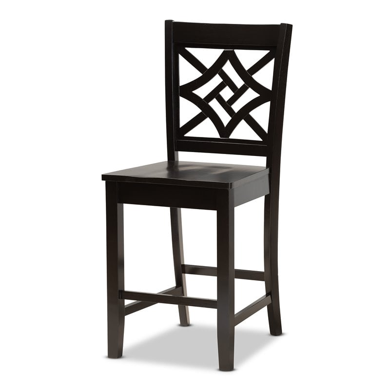 Baxton Studio Nicolette Transitional Dark Brown Finished Wood 5-Piece Pub Set