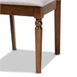 Baxton Studio Grey Fabric Upholstered and Brown Finished Wood 5-Piece Dining Set