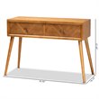 Baxton Studio Brown Finished Wood 2-Drawer Console Table