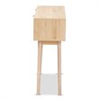 Baxton Studio Light Oak Brown Finished Wood and Rattan 2-Drawer Console Table