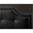Baxton Studio Carlotta Tufted Faux Leather King Platform Bed in Black