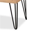 Baxton Studio Denali Brown and Black Finished Wood and Metal Storage Cabinet