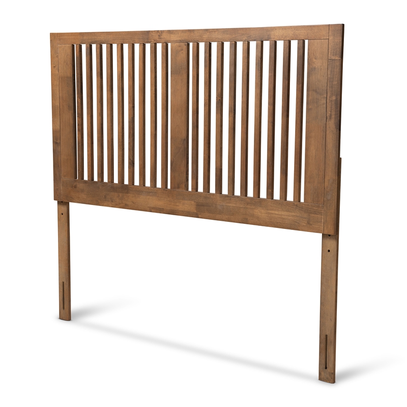 Baxton Studio Harena Ash Walnut Finished Wood Queen Size Headboard