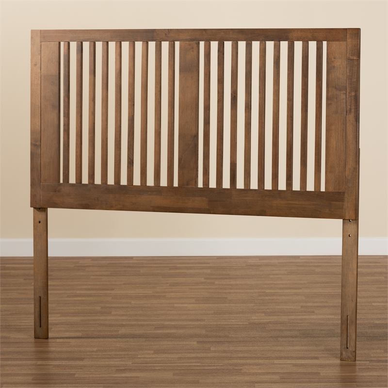 Baxton Studio Harena Ash Walnut Finished Wood King Size Headboard