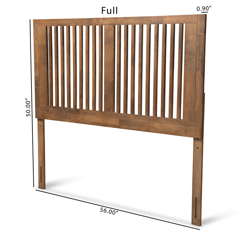 Baxton Studio Harena Ash Walnut Finished Wood King Size Headboard