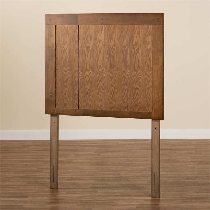 Baxton Studio Patwin Ash Walnut Finished Wood Twin Size Headboard