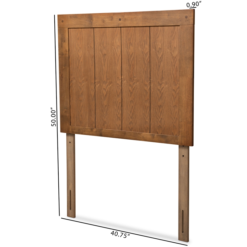 Baxton Studio Patwin Ash Walnut Finished Wood Twin Size Headboard