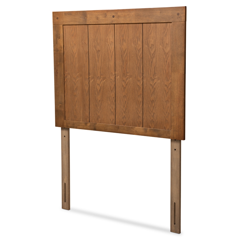 Baxton Studio Patwin Ash Walnut Finished Wood Twin Size Headboard