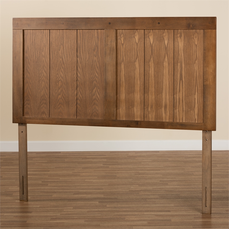 Baxton Studio Patwin Ash Walnut Finished Wood King Size Headboard